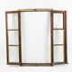 Old fir window with frame (one opening pane)
