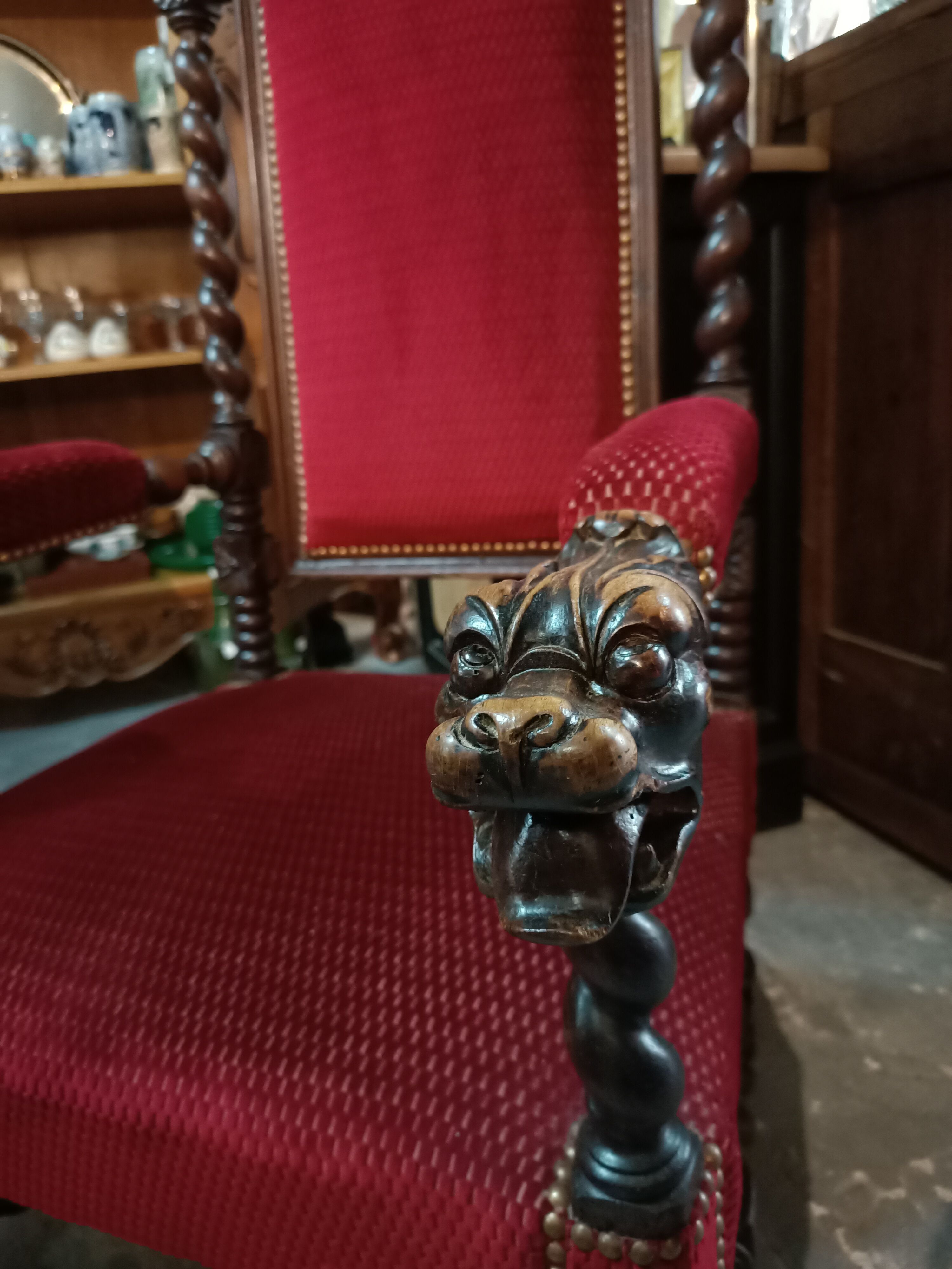Carved armchair
