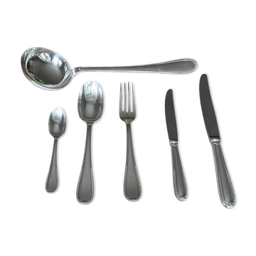Complete silver-plated cutlery set of 61 pieces, Pearls model - in good condition.