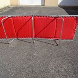 Folding sunbed lounger vintage flower camp bed