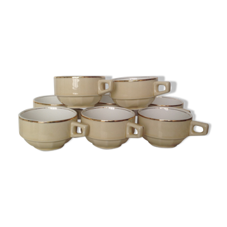 Set of 8 vintage chocolate cups
