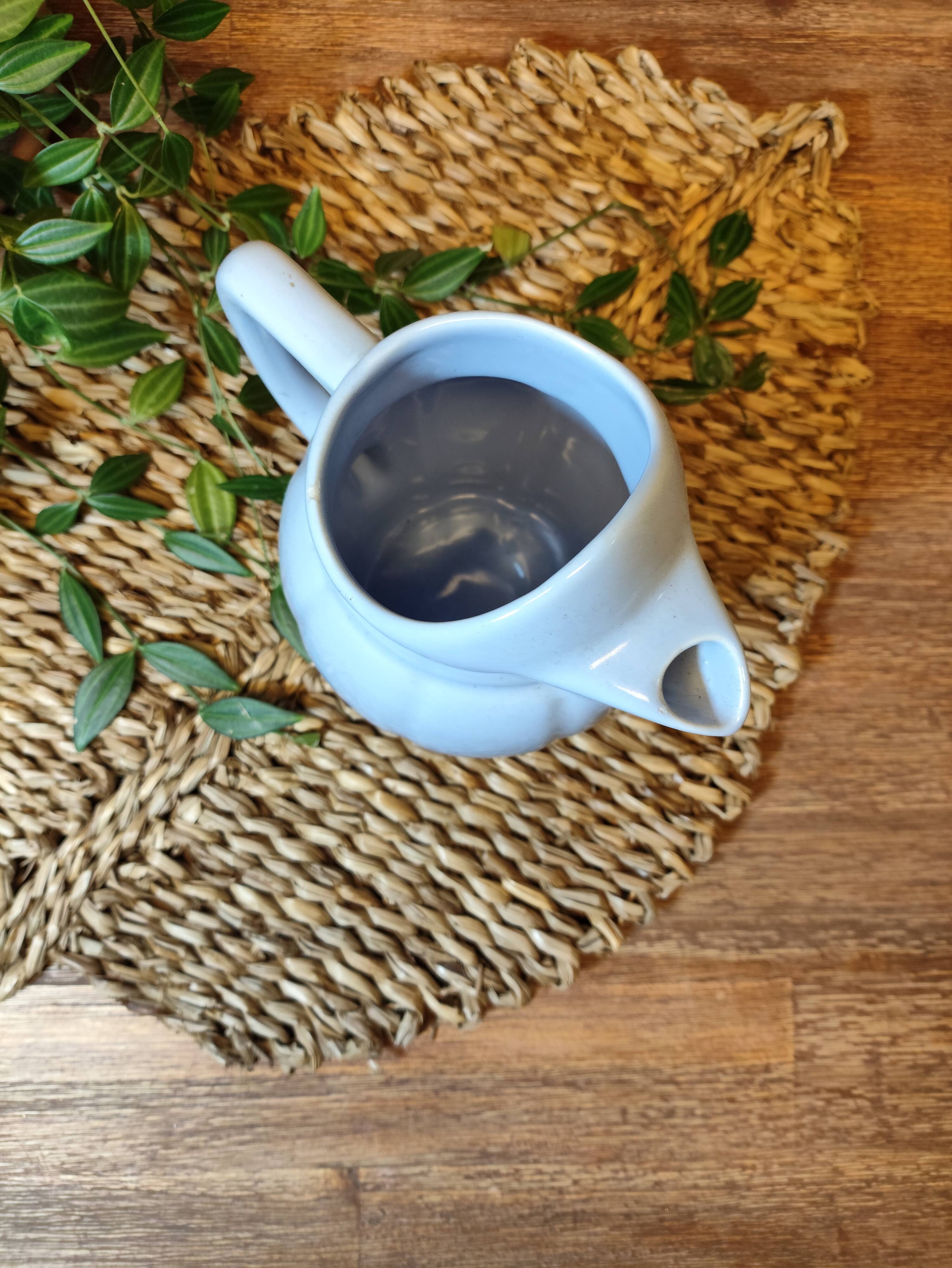 Vintage Lavender Blue Ceramic Pitcher