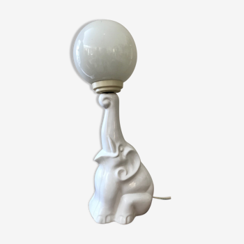 Lampe en céramique éléphant