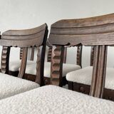Set of 6 brutalist chairs from the 1940s