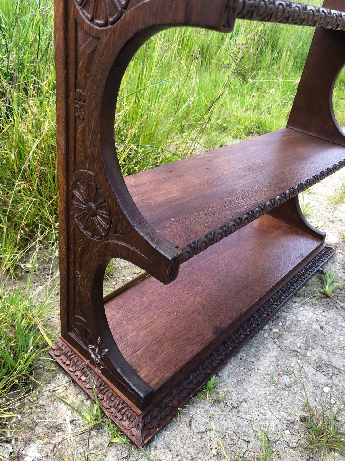 Old rustic wall shelf