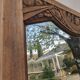 Art deco beveled mirror, old ice cabinet door