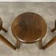 4 tabourets tripodes en bois
