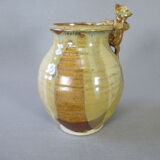 Signed anthropomorphic sandstone vase to be identified