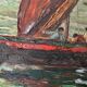 Tableau ancien marine - littoral breton - huile sur bois