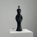 Lampe anthropomorphe en marbre noir vintage