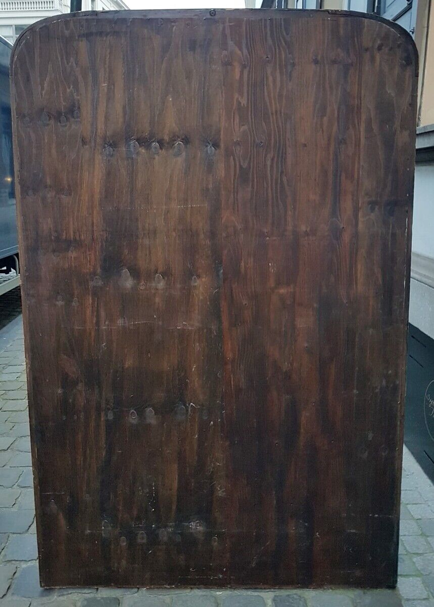 Miroir de cheminée doré, bois et verre, 19ème