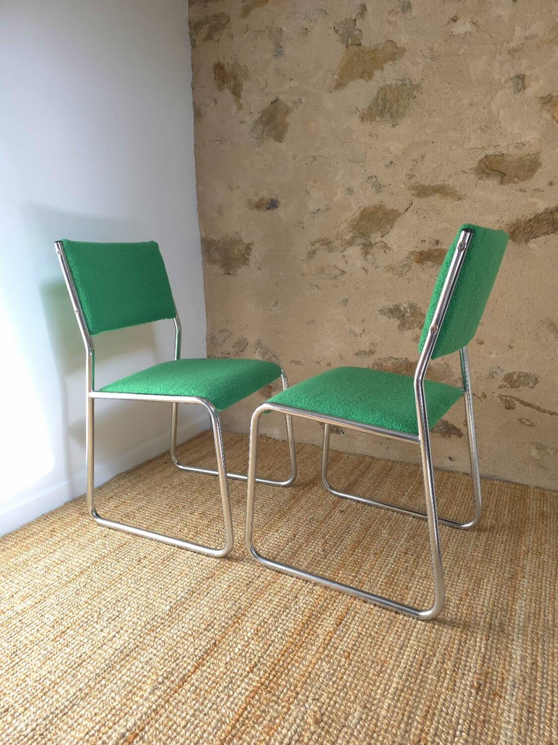 2 chrome Bauhaus chairs