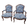 Pair of Louis XV style armchairs