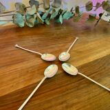 Lot of 5 solid English silver coffee spoons