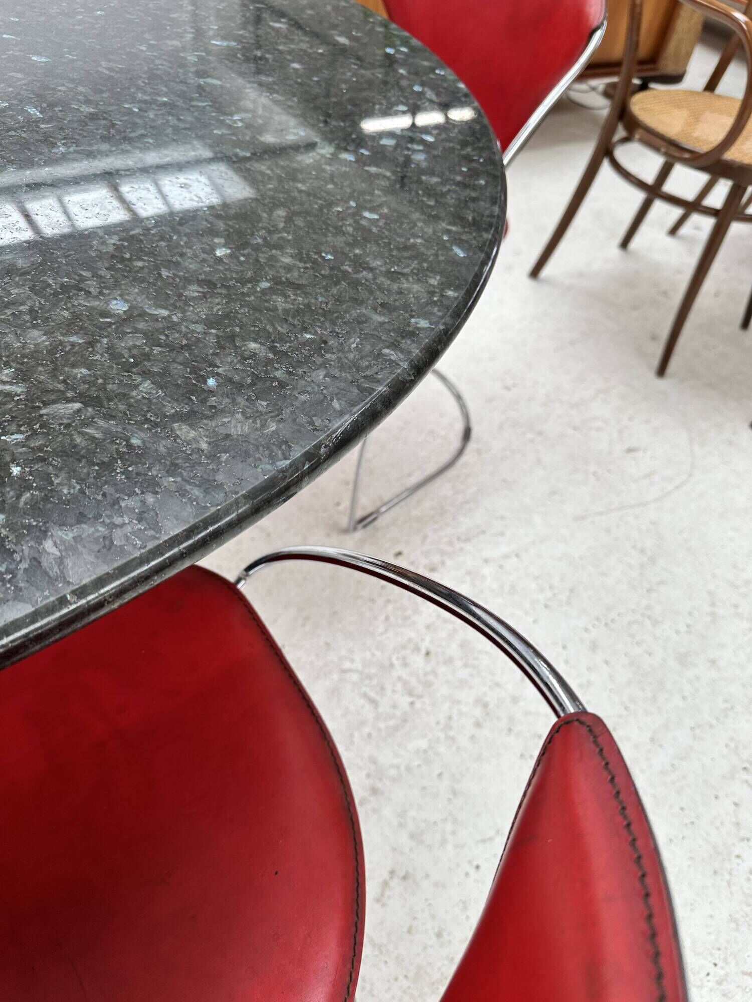 'Lotto Rosso' dining table by Ettero Sottsass for Poltronova, Italy 1980s
