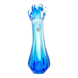 Vase Swing Sculptural – Stretched Glass Azure Blue – Korean Craftsmanship 1970