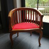 Colonial armchair in exotic wood