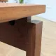 Table basse scandinave teck double plateau