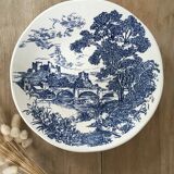 Blue & white mismatched flat plates