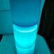 Vintage blue glass table lamp from the 90s, Habitat model.