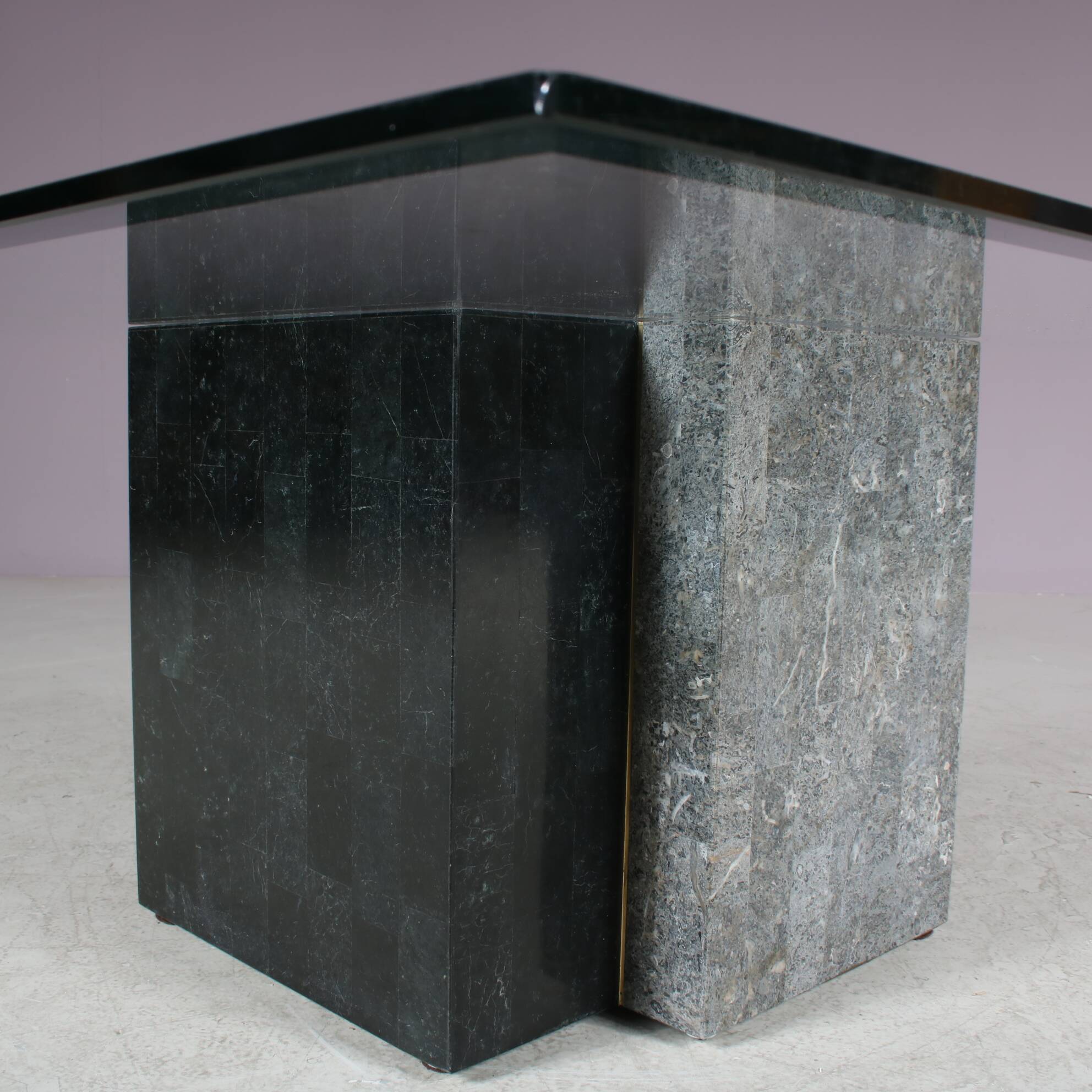 1980s Tessellated stone coffee table by Maitland-Smith, USA