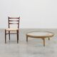 Table moderne en bois de cèdre et verre, Italie fin du 20e siècle