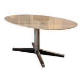 Oval marble dining table from the 1970s.