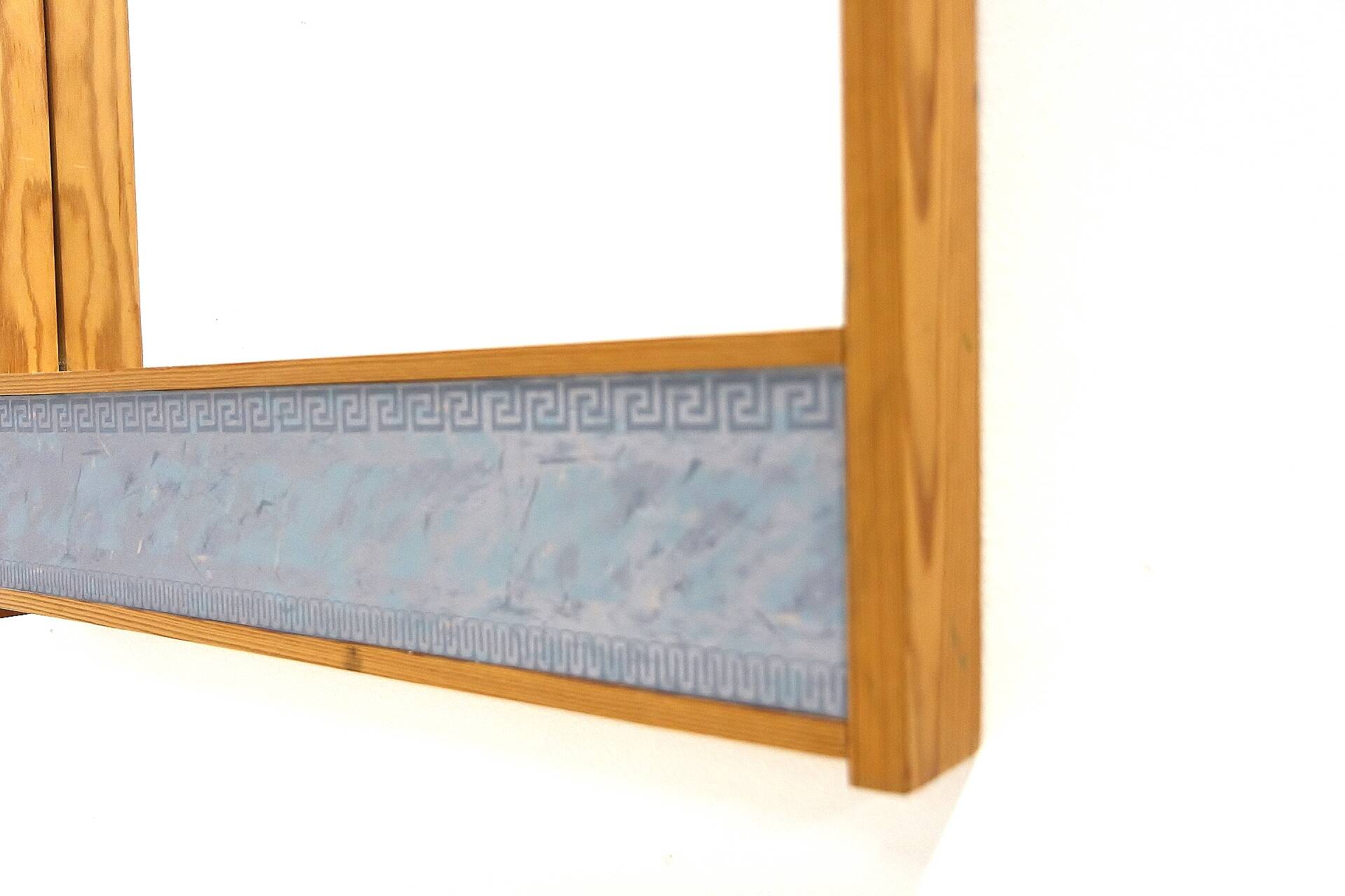 Scandinavian pine mirror, Sweden, 1970, 120cm x 60cm