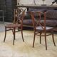 Paire de chaises bistrot en bois courbé 1950
