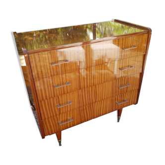 Veneer chest of drawers