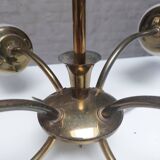 1960s brass 4-arm spider chandelier