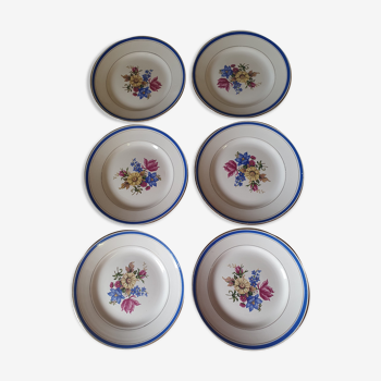 Set of 6 plates sarreguemines and digoin models dolly