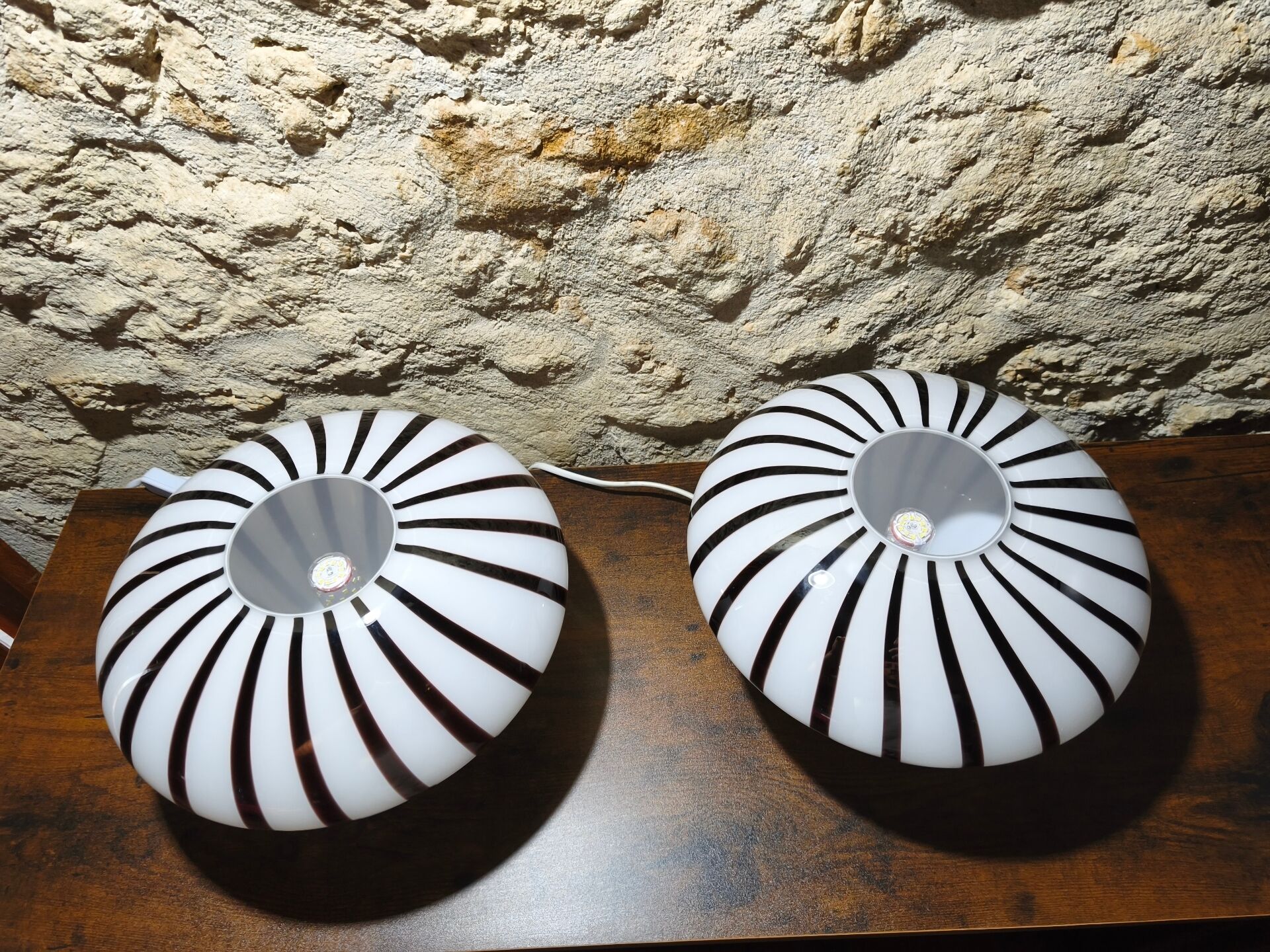 Authentic vintage blown glass lamps