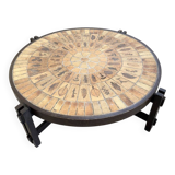 Table basse Herbier ronde Roger Capron