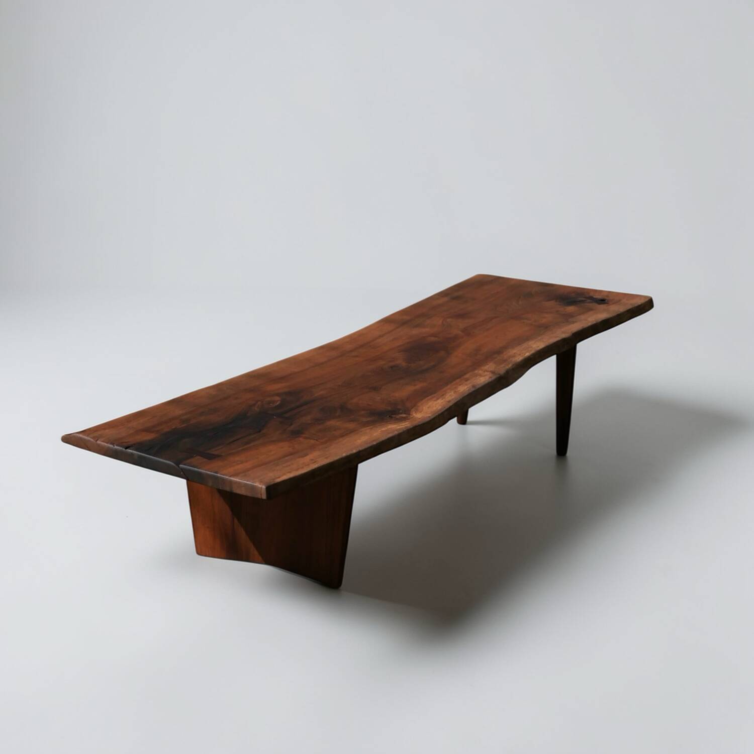 70s walnut coffee table