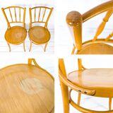 4pcs Vintage Cafe Chair Spacers Chairs Wooden Chair Mid Century Retro Bistro Chair Turned