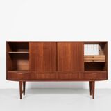 Midcentury Danish highboard in teak by E.W. Bach for Sejling Skabe 1960s - with 4 doors & 4 drawers