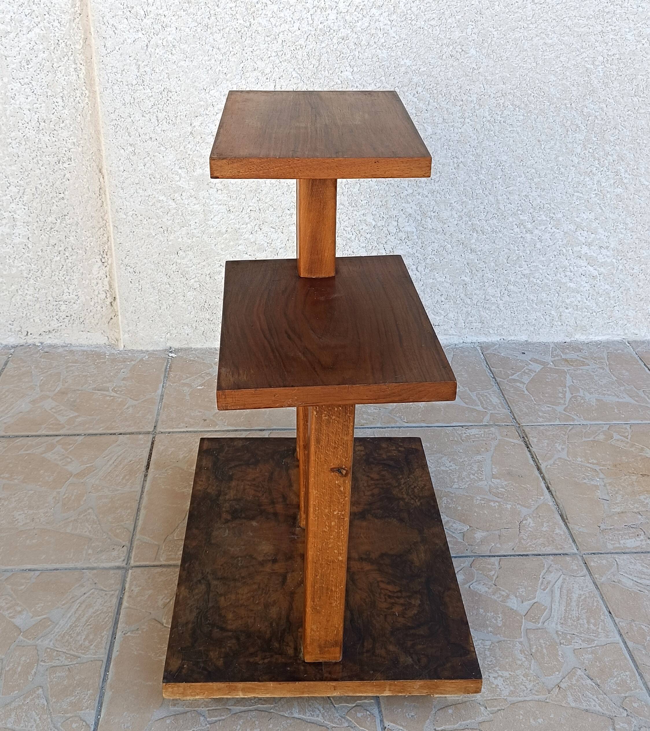 Vintage walnut burl stool