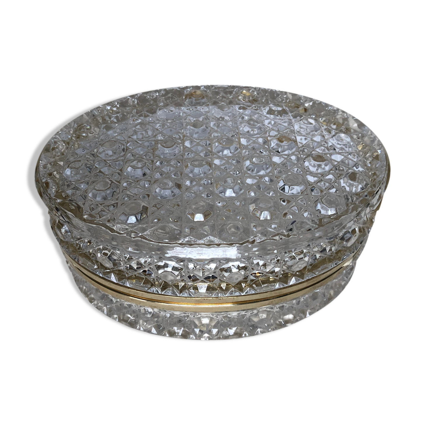Gold-rimmed crystal box
