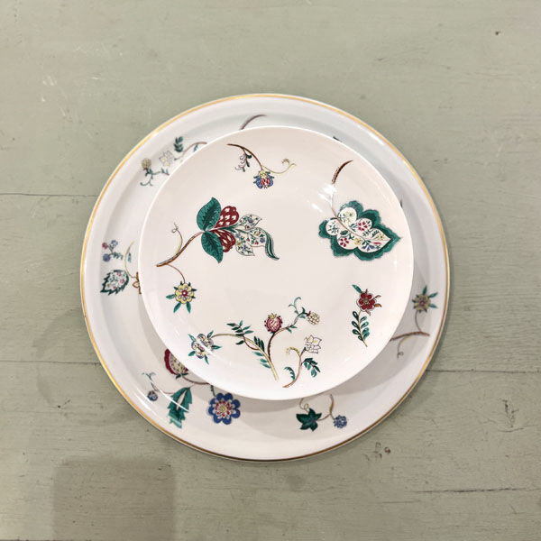 Dessert service Bernardaud, 1 course and 12 plates, Limoges porcelain