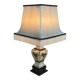 Living room lamp in cracked earthenware style, handmade decoration, 20th century