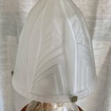 Art Deco marble and glass lamp, 1920s-30s