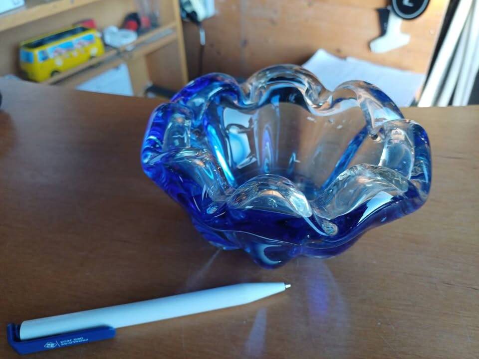 Vintage Murano-style glass ashtray