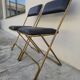 Pair of vintage 1950s Lafuma black folding chairs