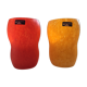 Série de deux vases Léonardo orange et jaune