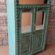Burmese teak cabinet with original blue patina