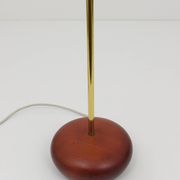 Postmodern floor lamp in brass and wood by Rodolfo Dordoni, Italy, 1980s.
