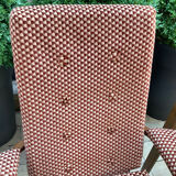 Armchair and 2 Baumann chairs in vintage velvet