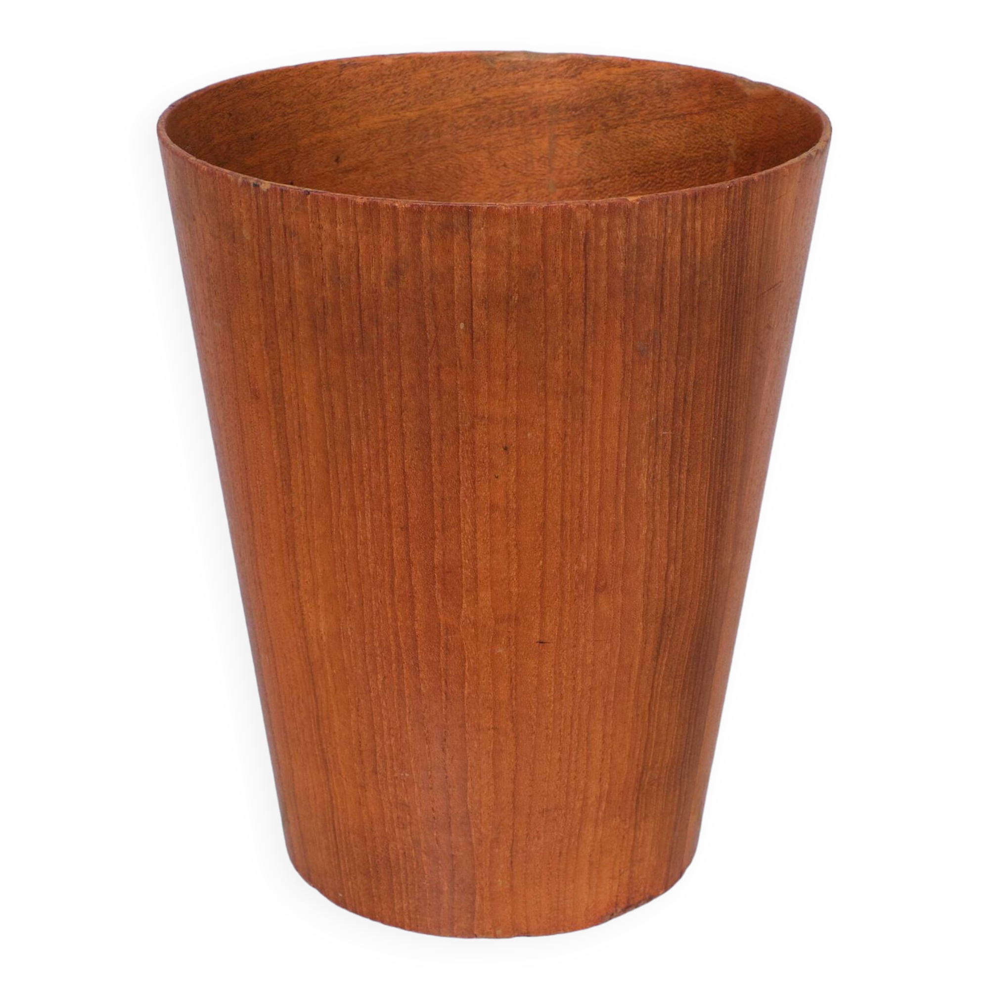 Teak round Paper Basket 1960s Sweden