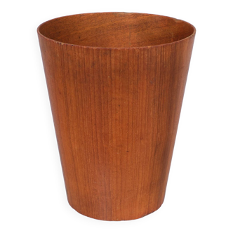 Teak round Paper Basket 1960s Sweden